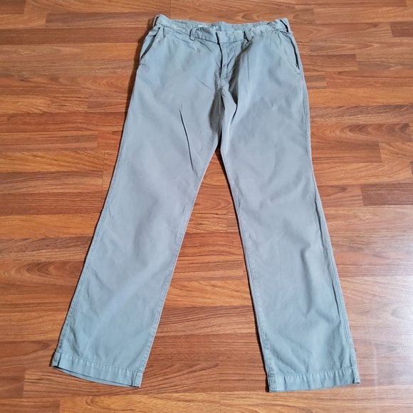 Save Khaki Men's 100% Cotton Twill Lightweight Trousers Pants Size 34 Grey New - Picture 2 of 9